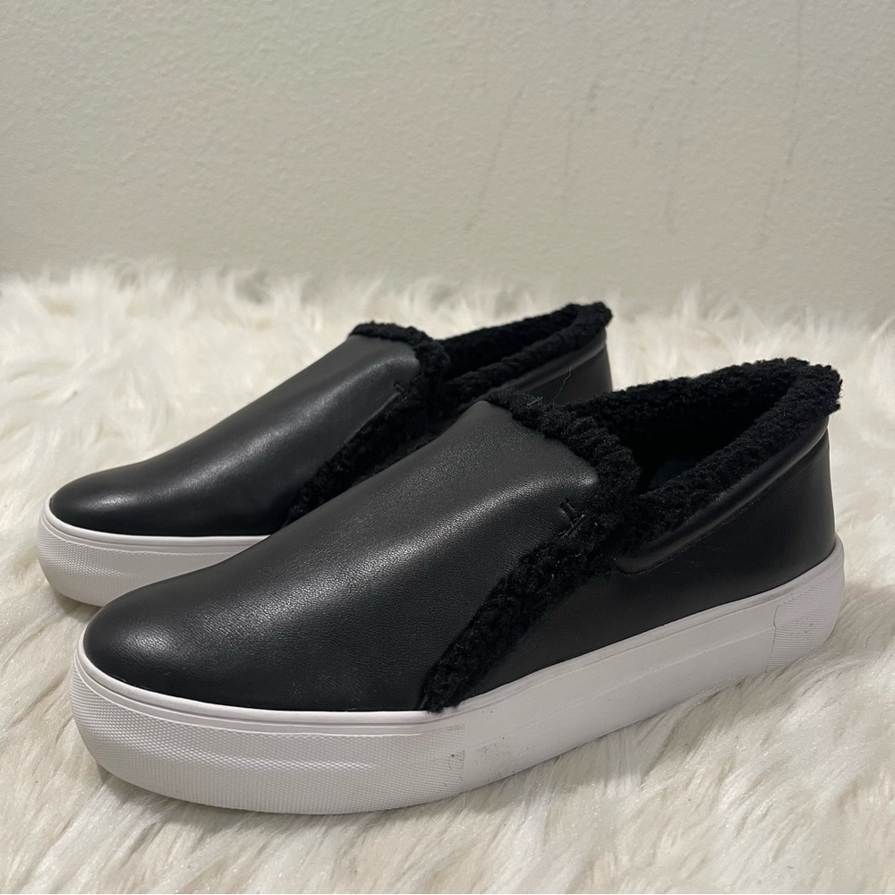 Women’s Vince Camuto Kavernas Black Leather Platform Shoes Size 9.5 US! - Picture 4 of 10